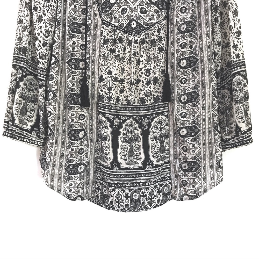 SOLD🍓Lucky Brand Peasant Mixed Print Top - Picture 4 of 7