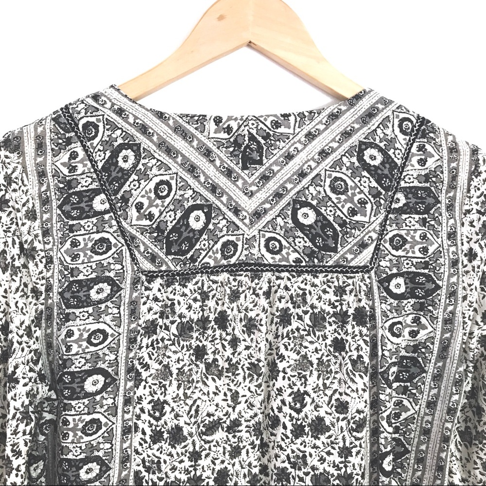 SOLD🍓Lucky Brand Peasant Mixed Print Top - Picture 6 of 7