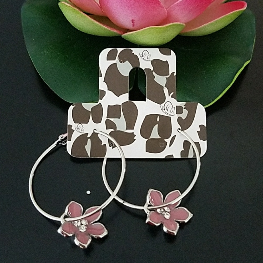 Silver hoop earrings