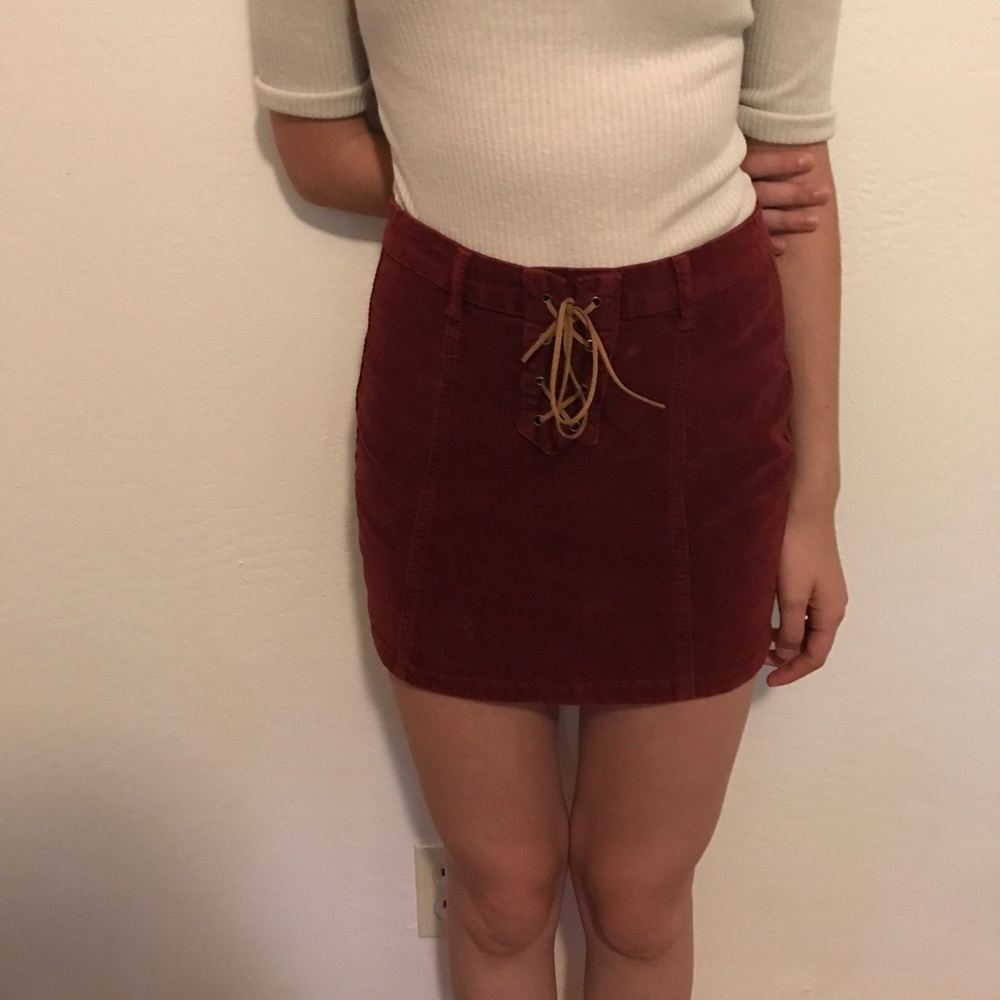 Cute Burgandy Skirt