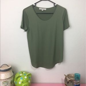 Ann Taylor Loft Olive Green Short sleeve