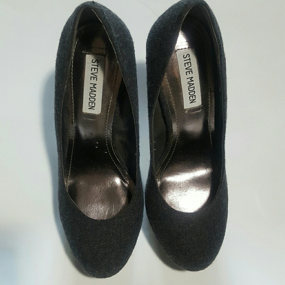 STEVE MADDEN GREY CARYSSA PUMPS