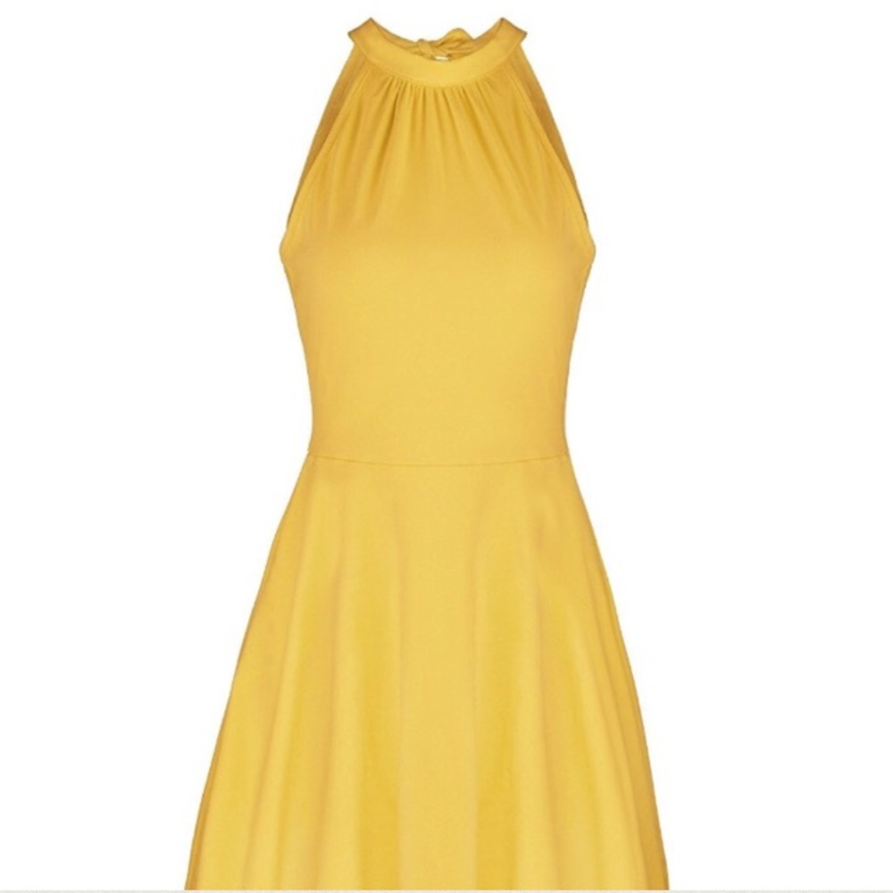 Collar Off Shoulder Sleeveless Cotton Casual Dress - Picture 2 of 4