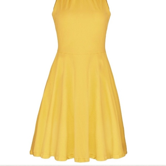 Collar Off Shoulder Sleeveless Cotton Casual Dress - Picture 3 of 4