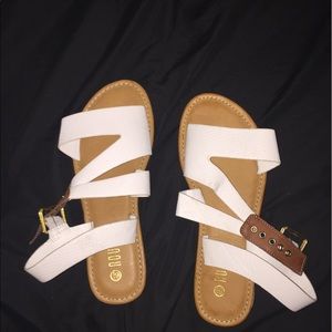 White sandals