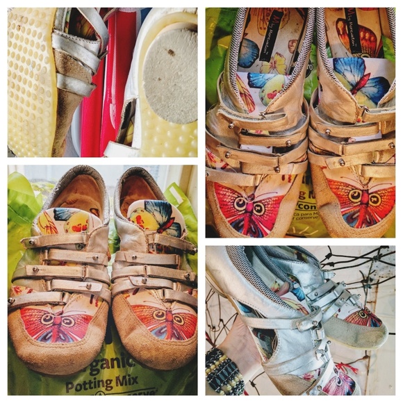 Rare Silver Butterfly Shoe Sandals - Picture 3 of 8