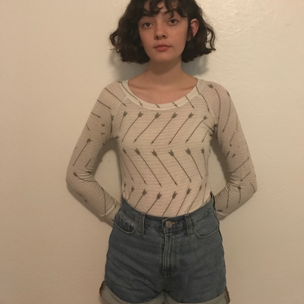 White semi-sheer Tee