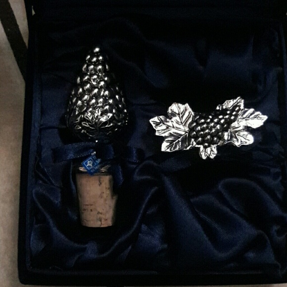 Silver plated Bottle Cork & Ring Silver Co. NEW - Picture 1 of 8