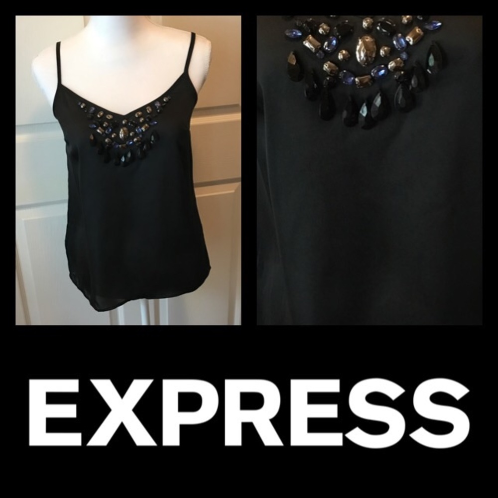 Sold***Beautiful little black express top size S - Picture 1 of 8