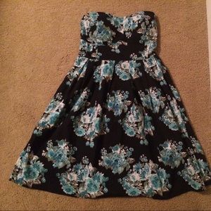 Floral Strapless Dress