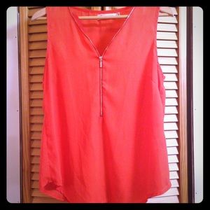Zip Front Modcloth Orange Top