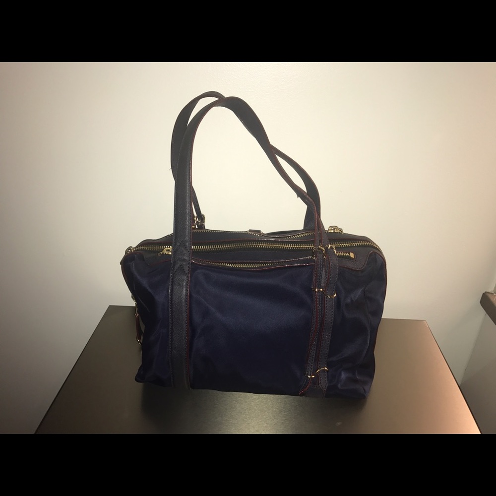 MZ Wallace Colette in Navy w/ Fuchsia lining