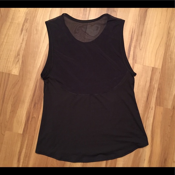 Athleta Black Top With Mesh, size small - Picture 3 of 4