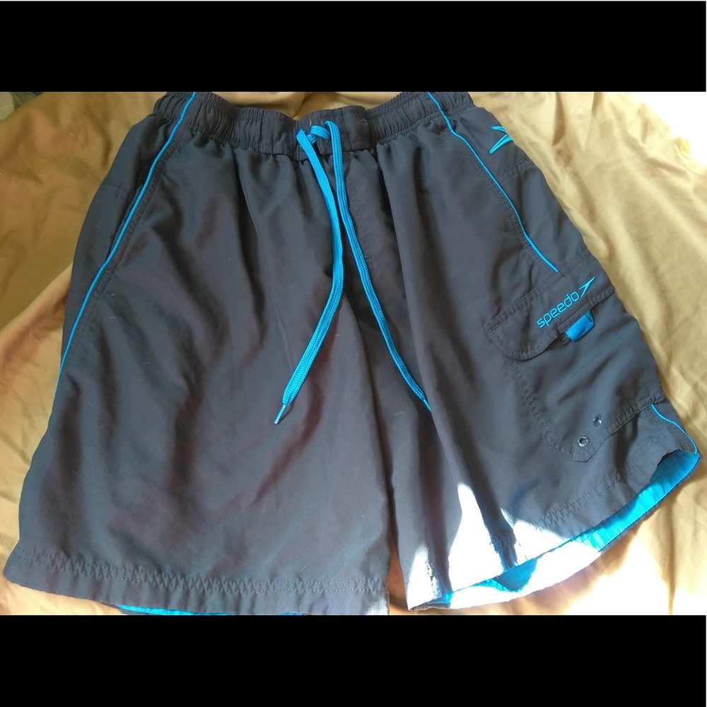 Mens Speedo Mesh Lined Swim Trunks