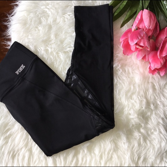 PINK Victoria's Secret Pants - PINK VS Ultimate Moto Leggings Black XS