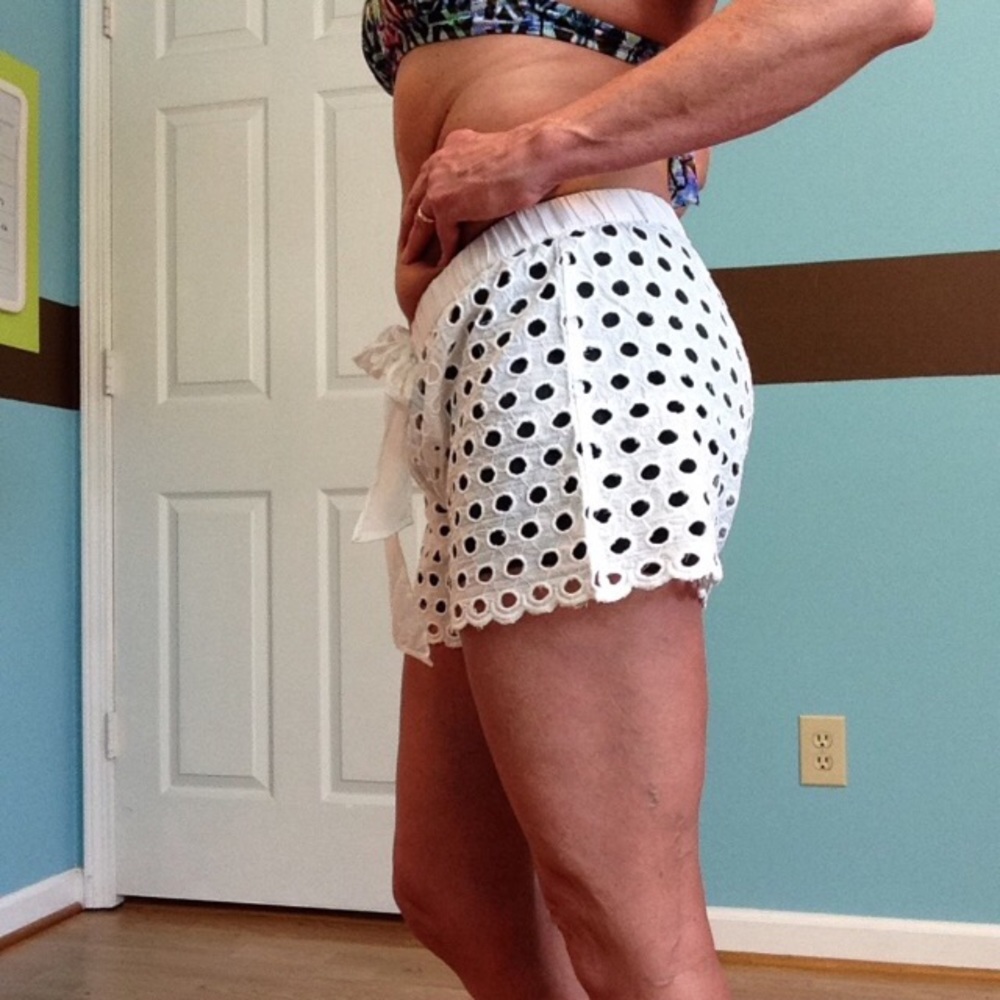 Mud Pie eyelet swim cover shorts - Picture 2 of 6