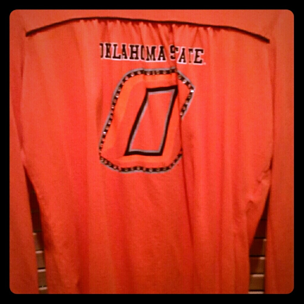 Oklahoma State Pokes Studded Long Sleeve Shirt
