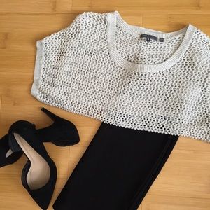 Vince Open Knit Linen Top