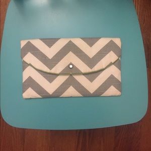 Linen Chevron Clutch