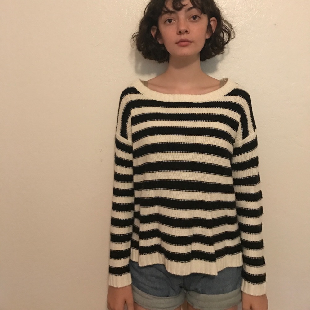 Black & White Striped Sweater