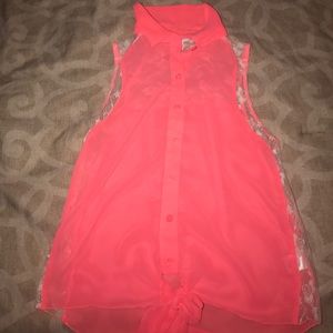 Collared button down summer blouse