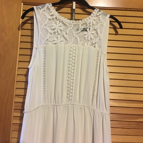 Asos Oasis Column Lace Midi Dress - Ivory - Picture 5 of 8