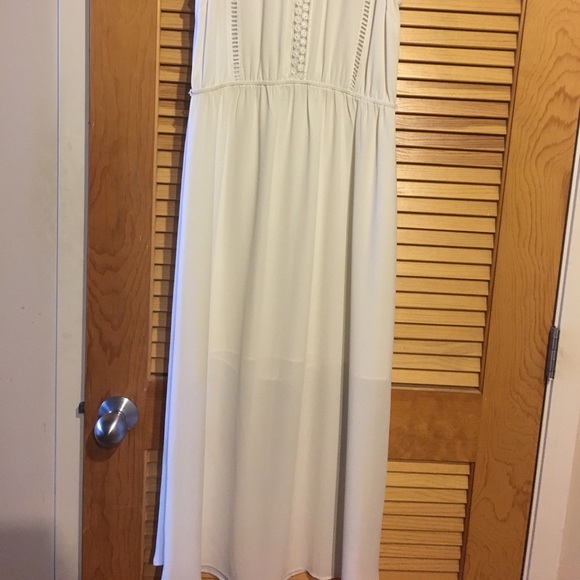 Asos Oasis Column Lace Midi Dress - Ivory - Picture 6 of 8