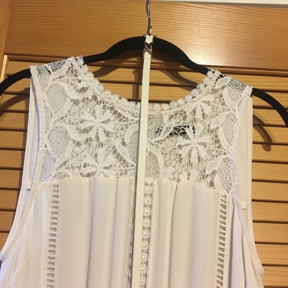 Asos Oasis Column Lace Midi Dress - Ivory - Picture 7 of 8