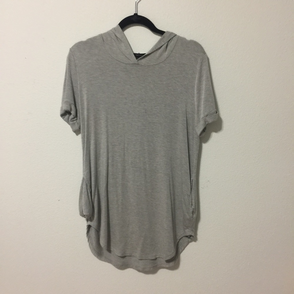 Gray hoodie tee