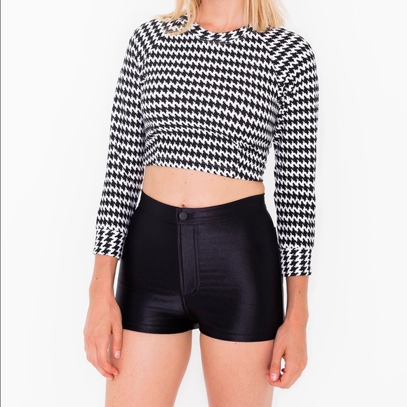 American Apparel Shorts American Apparel Black Shiny Disco Shorts