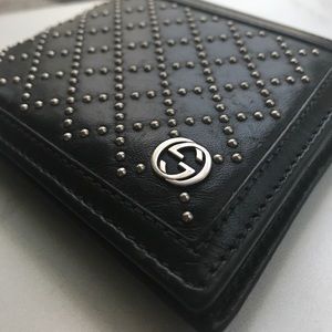 Gucci Black DIAMANTÉ studded leather wallet