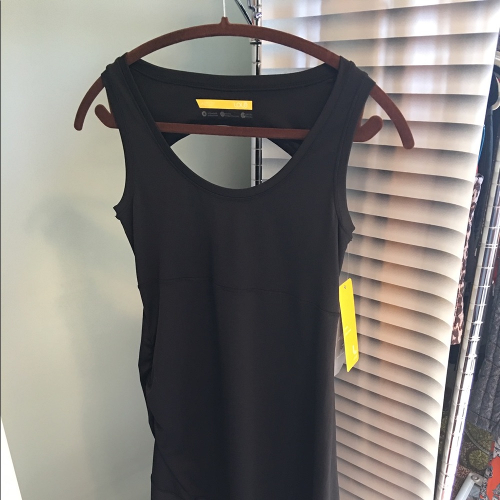 Lole Ollie Asymmetrical Dress Black