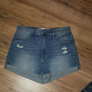 Ultra high waist Hollister jean short shorts
