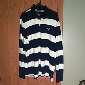 AE long sleeve rugby polo