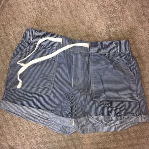 Striped drawstring shorts