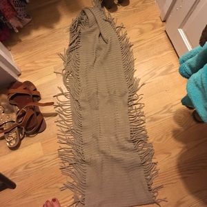Fringe infinite scarf