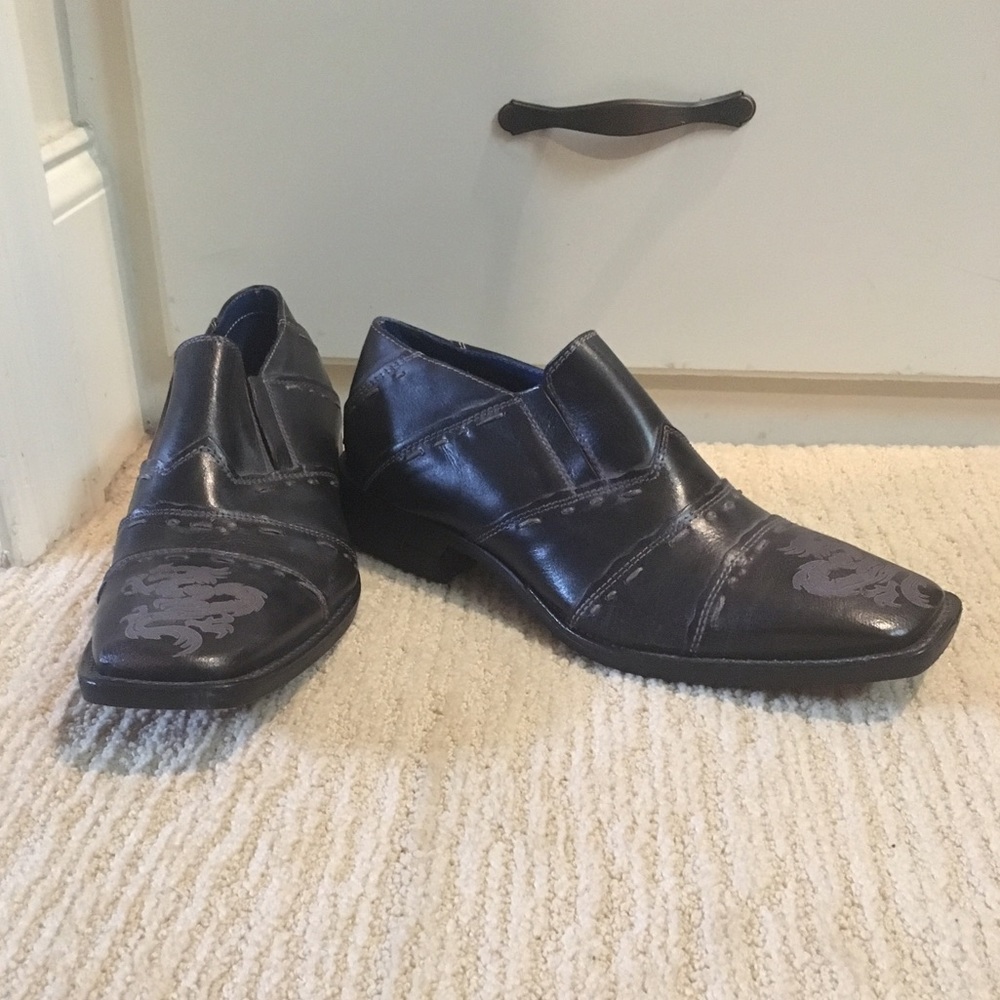 Mark Nason Rock Lives Black Dragon Loafers