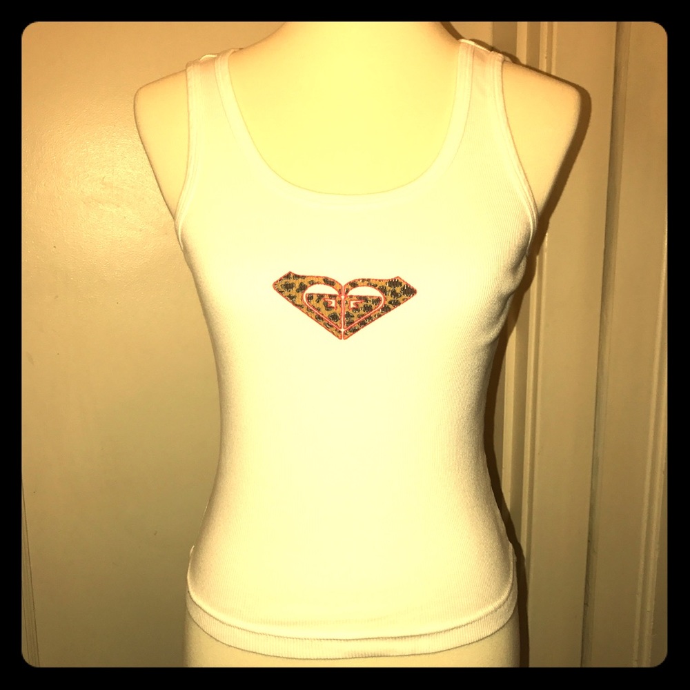 Sexy Roxy tank - plain with leopard logo!