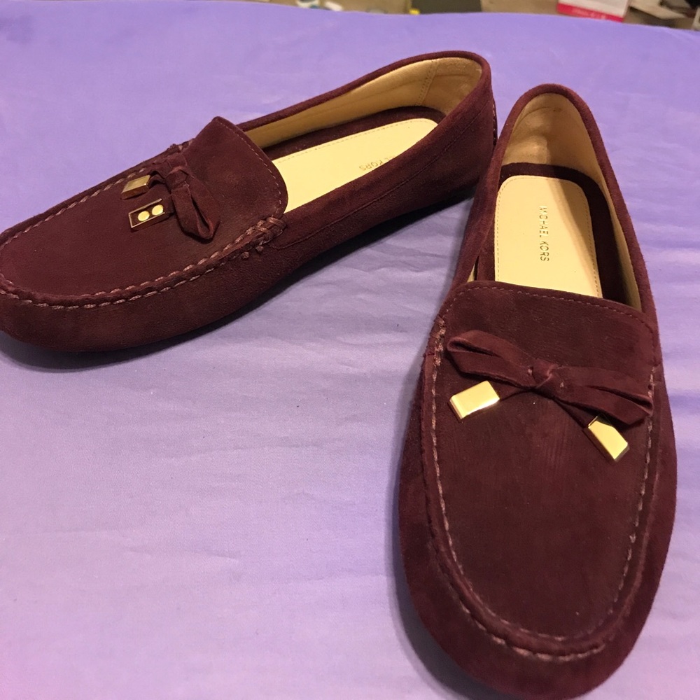 Michael Kors suede shoes, Color is Burgundy suede