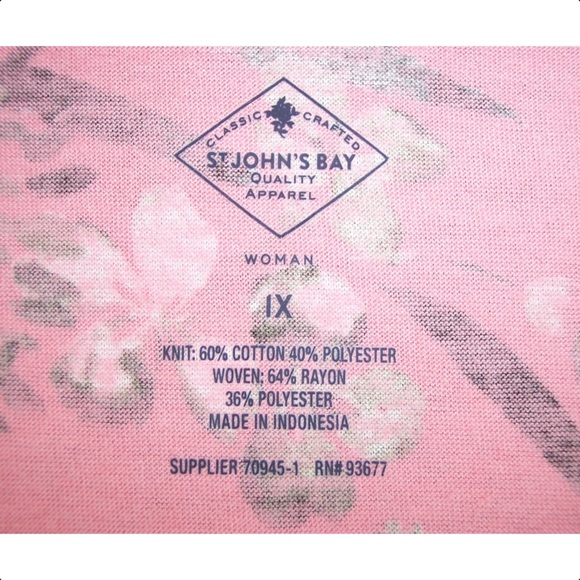 NEW St. John's Bay 1X Short Sleeve Top - Picture 7 of 8