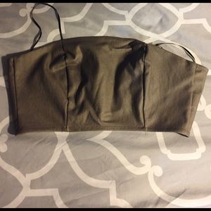 Faux Leather Tube Top