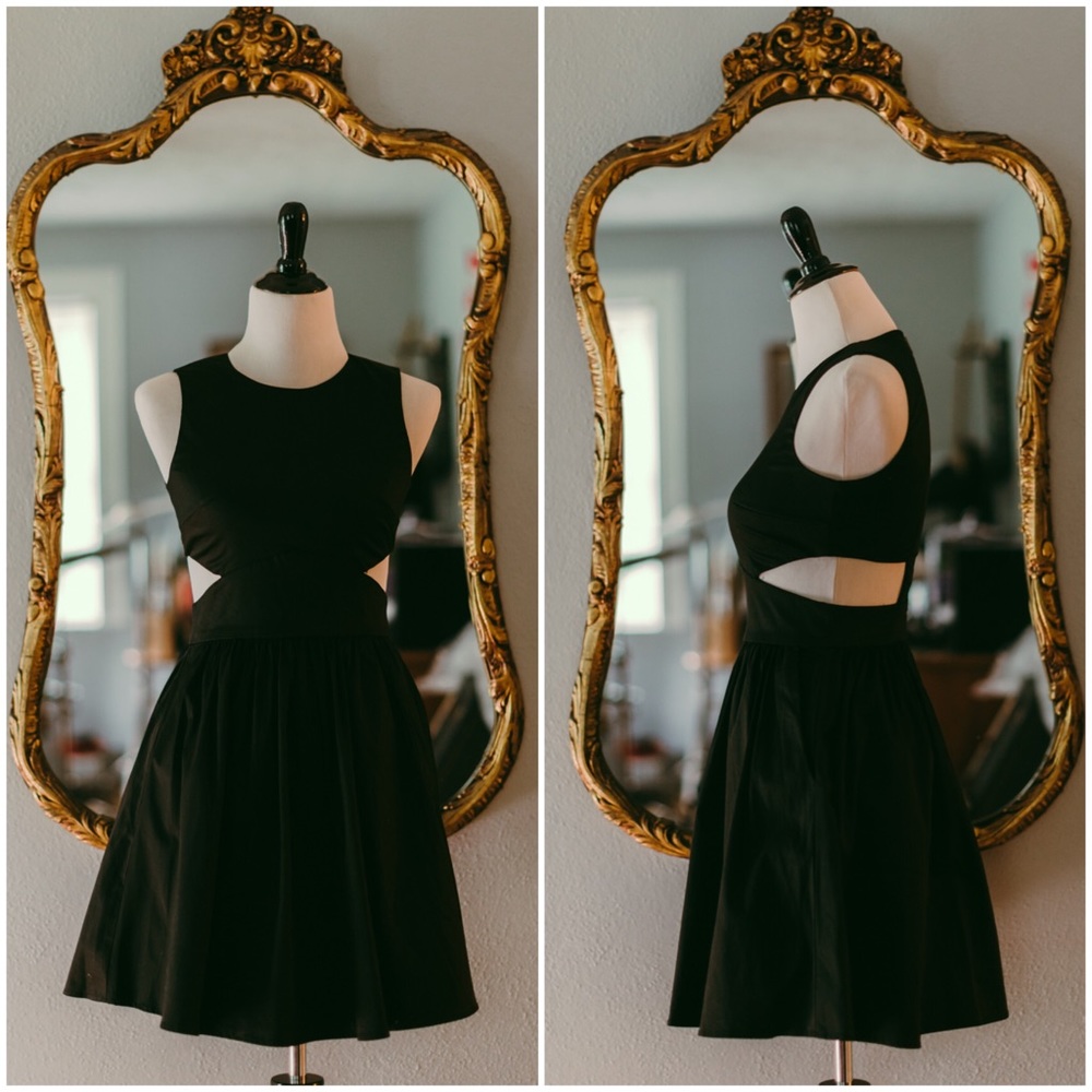 French Connection Black Cutout Fit and Flare