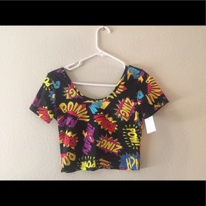 Comic Book Crop Top