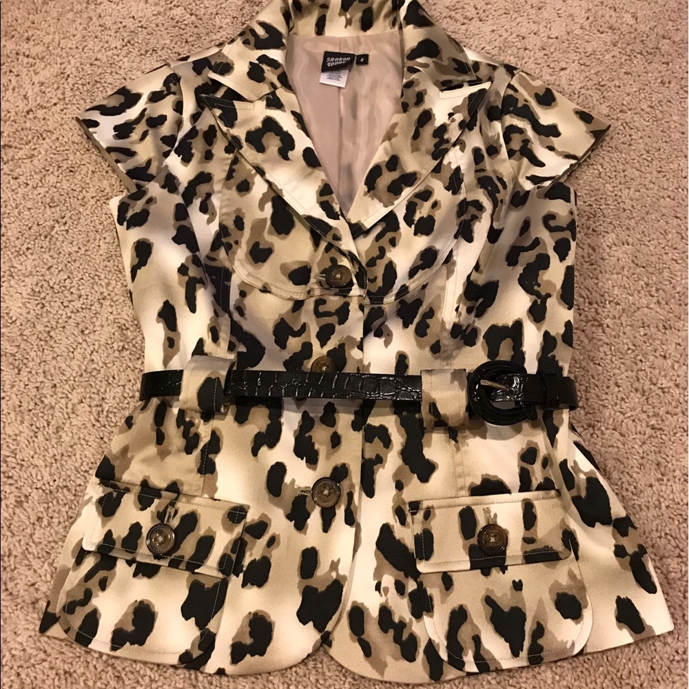Leopard Print work top