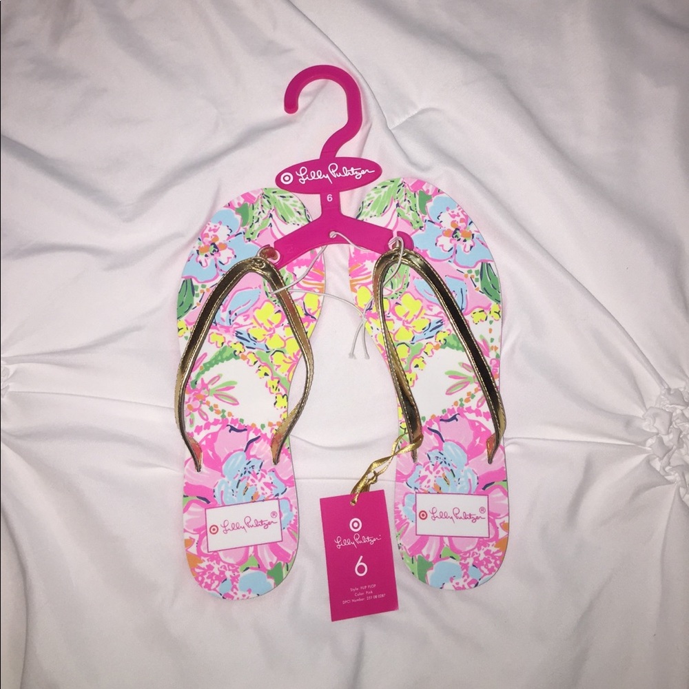 Lilly Pulitzer for Target Nosie Posie flip flops