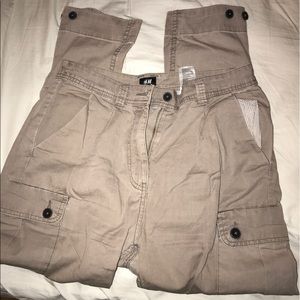 H&M high waist slimfit cargo pants