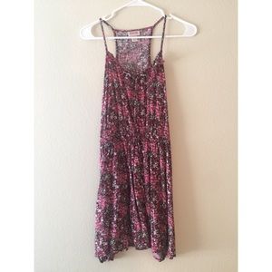 PINK FLORAL MINI SUMMER DRESS