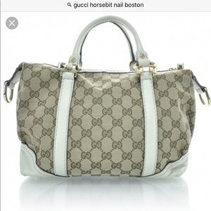 Gucci Horsebit Nail Boston Handbag