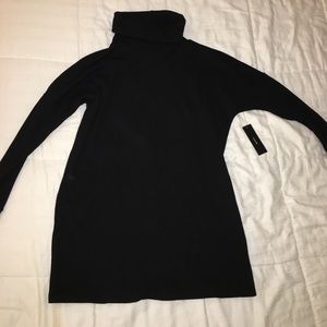 Black Cowl Neck Long Sleeve Sweater Dress