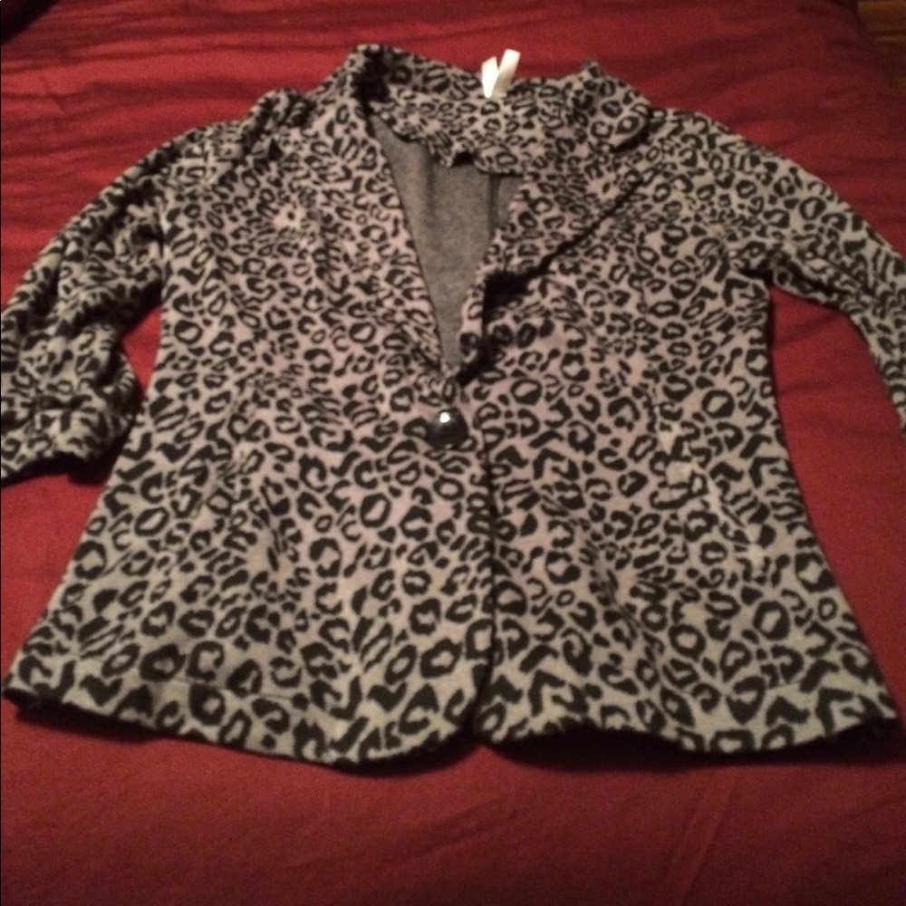 Cheetah print blazer
